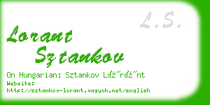 lorant sztankov business card